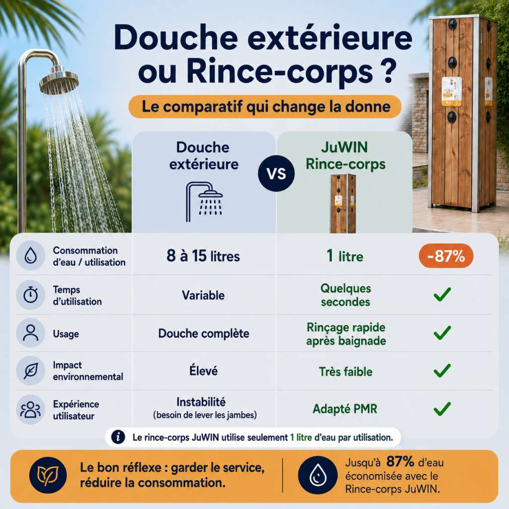 rince corps JuWIN, alternative douche de palge
